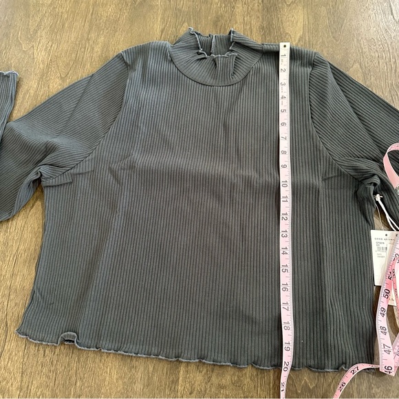 NWT Good American Mock Neck Rib Top Ink Color Size 6 (3XL) - Picture 4 of 7